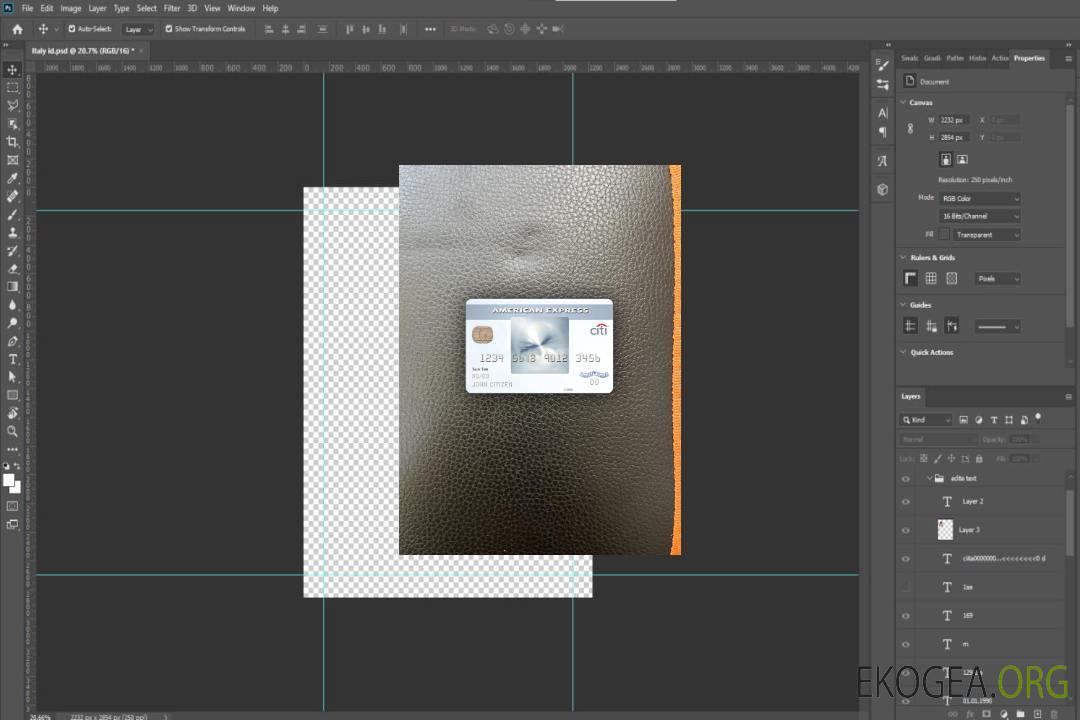 USA Citibank AMEX daily® carte de crédit photolook recto template